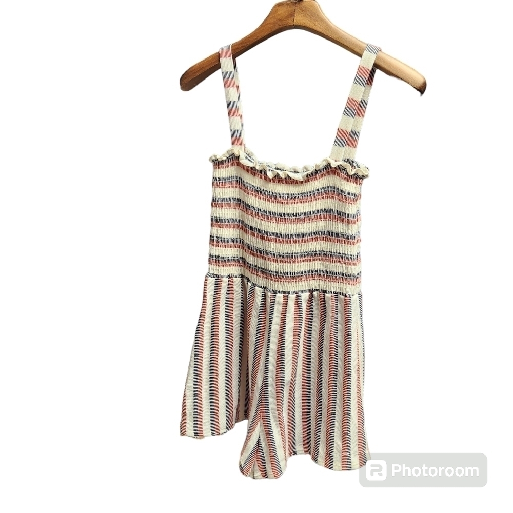 Caution To The Wind Red White and Blue Romper Sz. M - Picture 2 of 3